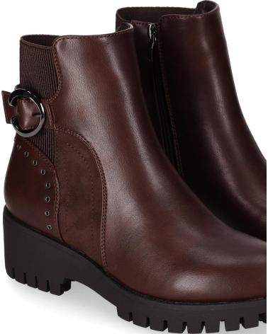 CHIKA10 CARNAVALES 12 BRAUNE STIEFELETTEN MIT ZIERSCHNALLE MARRON-BROWN