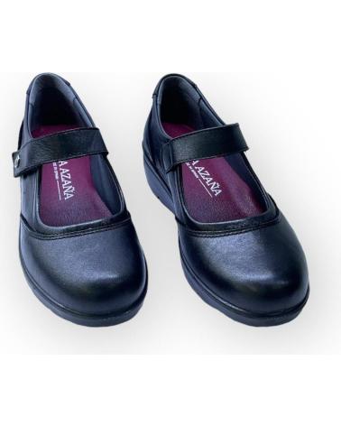 SCARPE LAURA AZAÑA LA26802NA MARY JANE IN NAPPA NERA NEGRO