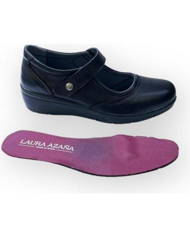 SCARPE LAURA AZAÑA LA26802NA MARY JANE IN NAPPA NERA NEGRO