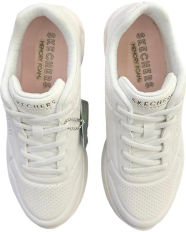 SKECHERS UNO LITE-LITE WORK 177289 WHT BASKETS BLANCHES WHT