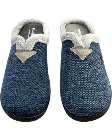 PLUMAFLEX OPEN-BACK HOUSE SLIPPERS BLUE AZUL
