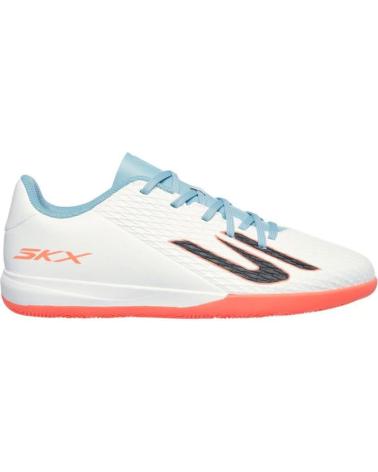 SKECHERS SKX 2 SALA HALLENSCHUHE 252168L-WTQP WEISS MIT HIMMELBLAUEN UND ORANGEN DETAILS NAN