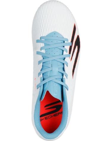 SKECHERS SKX 2 MG 252160L-WTQP - WHITE MULTI-GROUND FOOTBALL BOOTS FOR KIDS BLANCO