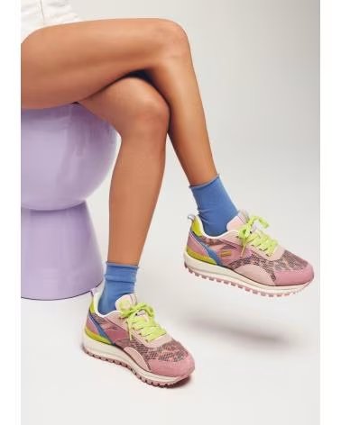 GIOSEPPO ZAPATILLAS PIEL Y REJILLA CAVENDISH ROSA