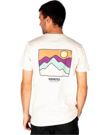 T-SHIRT WEMOTO BEIGE AVEC IMPRIMÉ MONTAGNES BEIGE