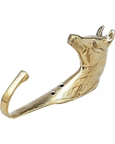 ZALDI CABIDEIRO COM DESIGN DE CABEÇA DE CAVALO EM ACABAMENTO DOURADO DORADO