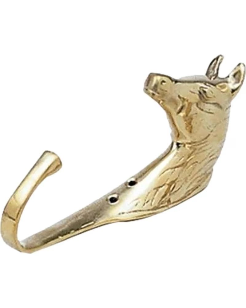 ZALDI CABIDEIRO COM DESIGN DE CABEÇA DE CAVALO EM ACABAMENTO DOURADO DORADO