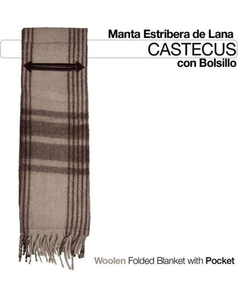 MANTA DE ESTRIBO ZALDI CASTEGUS COM BOLSO BEGE BEIGE