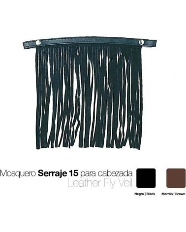 SHEEPSKIN FLY FRINGE 15 LINES ZALDI BLACK NEGRO