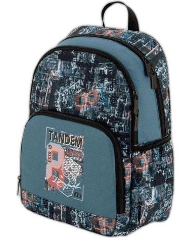 MOCHILA ESCOLAR SPORT TANDEM MULTICOLOR COM DESIGN URBANO MULTICOLOR