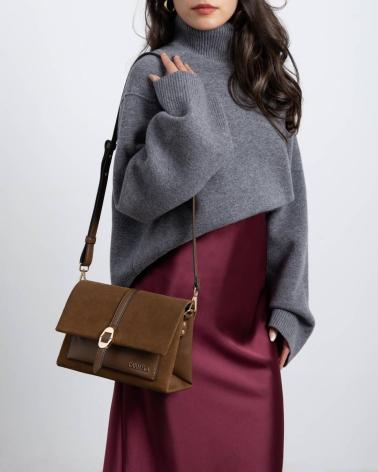 BOLSO BANDOLERA CARMELA 186189 EN PIEL MARRÓN MARRóN