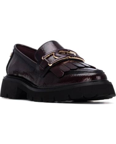 MOCASSINO CARMELA 162698 ROSSO BORDEAUX CON SUOLA CARRARMATO ROJO