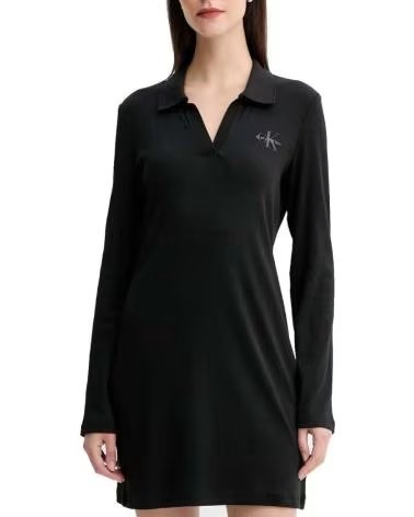 CALVIN KLEIN VESTIDO POLO MANGA LARGA LV047D214G NEGRO BLACK