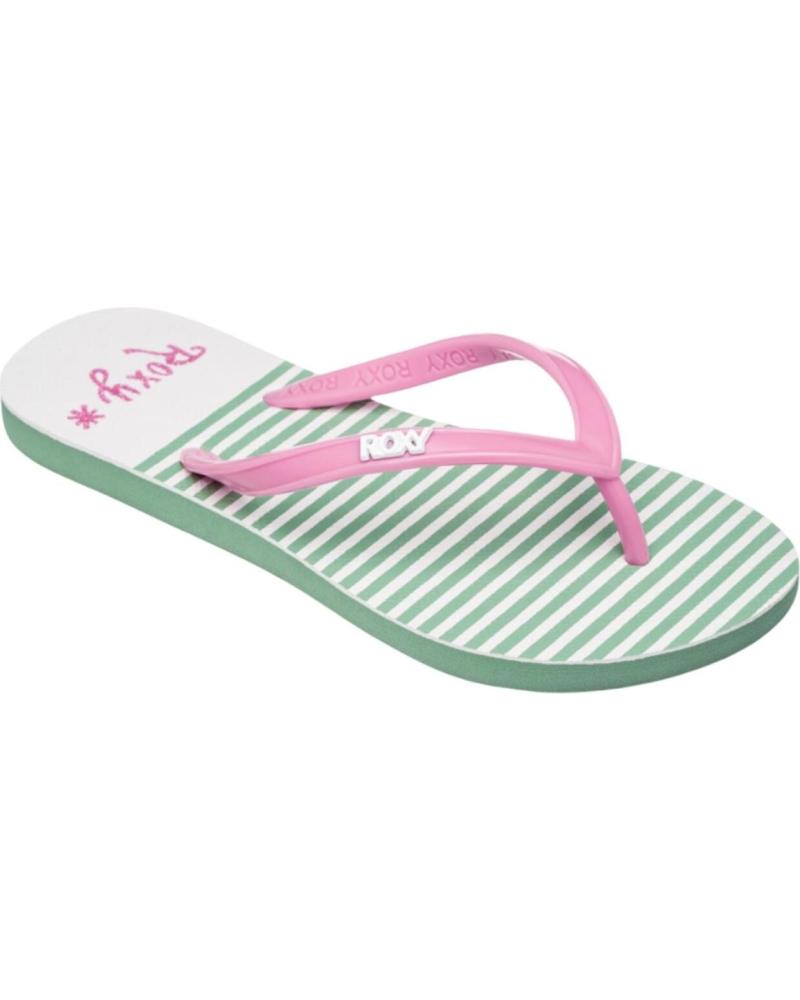 TONGS ROXY RG VIVA STAMP II RAYURES VERTES ROSE VERDE