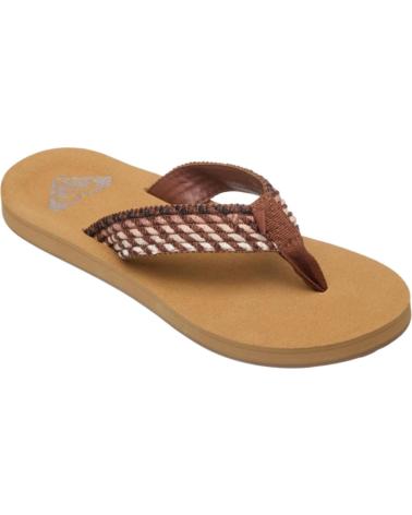 ROXY PORTO ROPE FLIP-FLOPS ARJL101113 MCF BROWN BRAIDED MARRóN