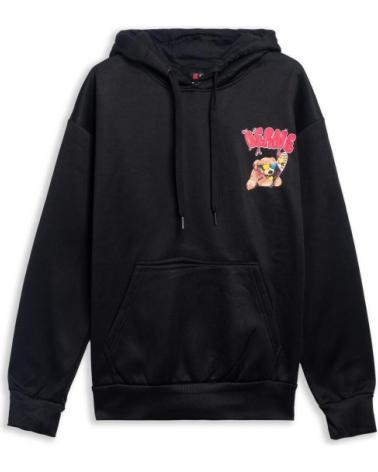 SWEAT À CAPUCHE AREA ZERO BERNE SKATER BEAR NOIR NEGRO