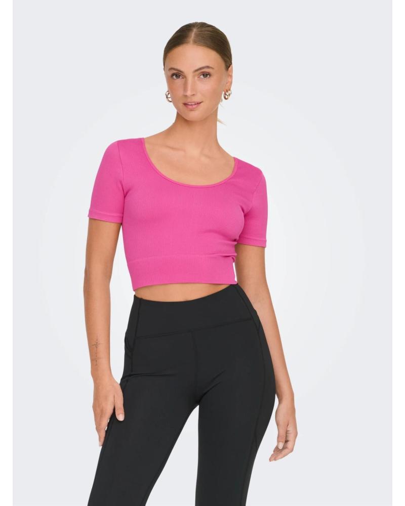 ONLY TOP SPORTIF COURT MANCHES COURTES 15317056 ROSE ROSA