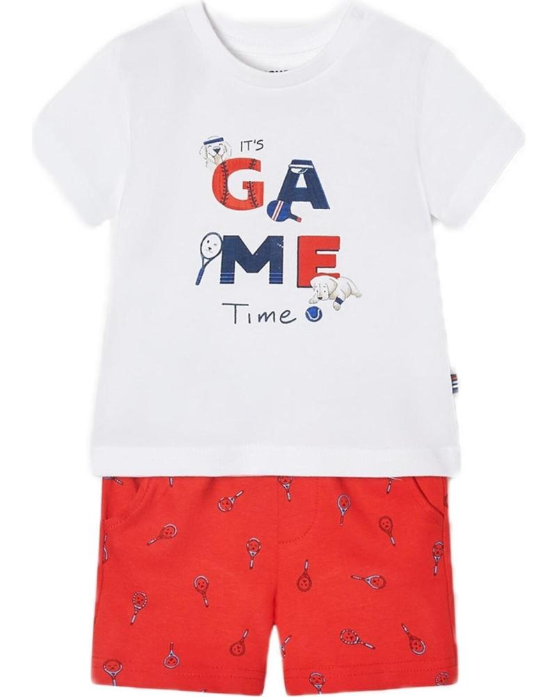 CONJUNTO CAMISETA Y PANTALÓN CORTO MAYORAL GAME TIME 1667 ROJO ROJO