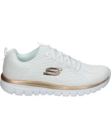 SCARPE SPORTIVE SKECHERS GRACEFUL GET CONNECTED 12615WTRG BIANCO BLANCO