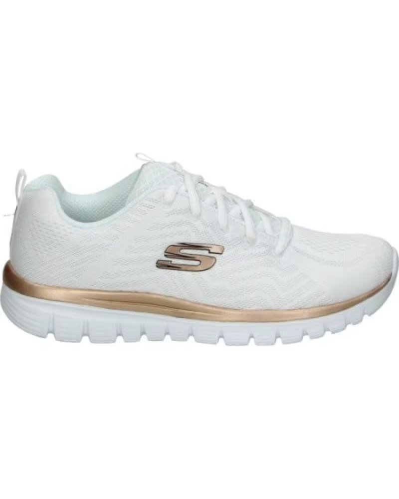 SCARPE SPORTIVE SKECHERS GRACEFUL GET CONNECTED 12615WTRG BIANCO BLANCO