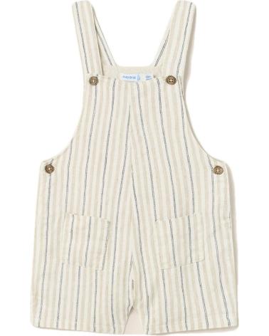 MAYORAL STRIPED LINEN OVERALLS FOR BABY BOY - MODEL 1634 BEIGE BEIGE