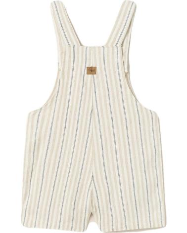 MAYORAL STRIPED LINEN OVERALLS FOR BABY BOY - MODEL 1634 BEIGE BEIGE