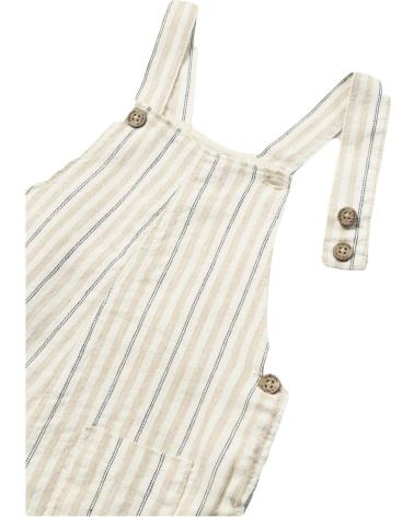 MAYORAL STRIPED LINEN OVERALLS FOR BABY BOY - MODEL 1634 BEIGE BEIGE