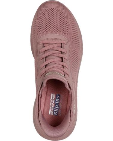 SKECHERS BOBS SQUAD CHAOS CURRENT MUSE PINK SNEAKERS 117497-ROS ROSA-ROSA