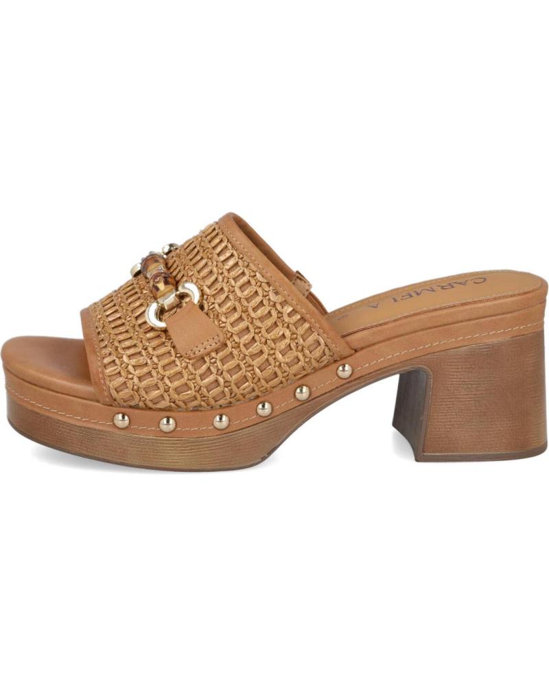 L&R SHOES CARMELA 162334 SANDALIAD DE TACON ANCHO MUJER CAMEL
