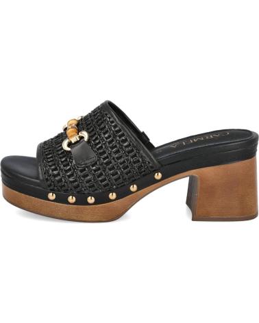 L&R SHOES CARMELA 162334 SANDALIAS DE TACÓN ANCHO NEGRO NEGRO