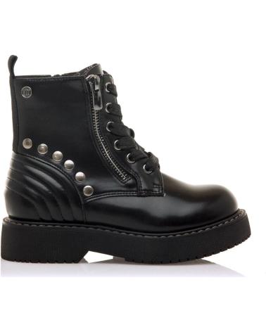 STIVALETTO MILITARE MTNG 49337 NERO CON LACCI, CERNIERA E BORCHIE C47638 NEGRO