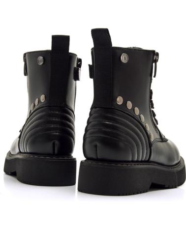 STIVALETTO MILITARE MTNG 49337 NERO CON LACCI, CERNIERA E BORCHIE C47638 NEGRO