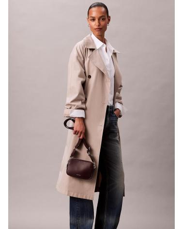 BORSA A TRACOLLA CALVIN KLEIN WEBBING DOUBLE STRAP CAMERA BAG MARRONE MARRON