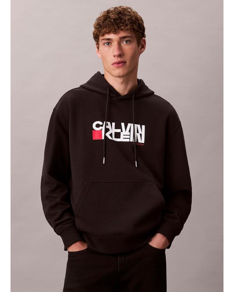 CALVIN KLEIN LS EU 350TERRY CK REDBOX GRAPHIC KAPUZENPULLOVER SCHWARZ NEGRO CALVIN KLEIN LS EU 350TERRY CK REDBOX GRAPHIC KAPUZENPULLOVER SCHWARZ NEGRO