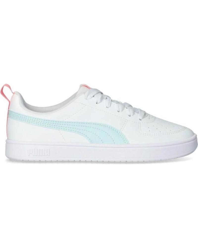 PUMA RICKIE JR WHITE GREEN SNEAKERS MODEL 384311-42 BLANCO