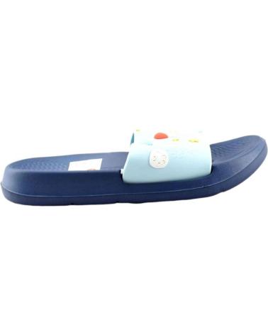CLAQUETTE FILLE BLEU MARINE AVEC BRIDE BICOLORE MULTICOLOR