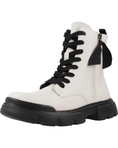 GEOX J JUNETTE G STIVALI STILE MILITARE CON LACCI BEIGE C1M9B C1M9B