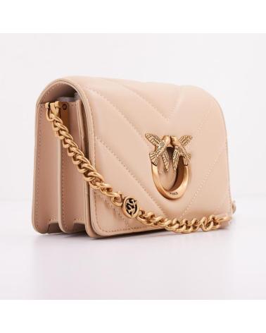 BOLSO BANDOLERA PINKO LOVE ONE MINI DC SHEEP BEIGE C50Q C50Q