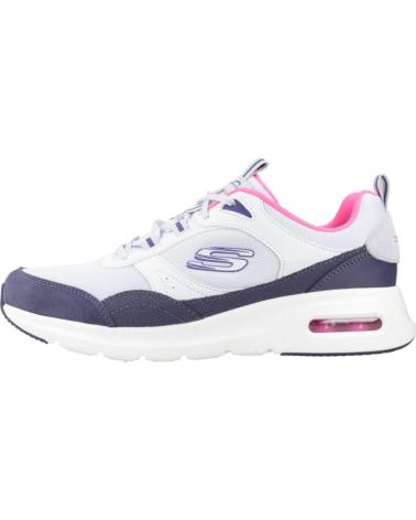 SKECHERS SKECH-AIR COURT BLMT - SAPATILHAS PARA MULHER BRANCO COM DETALHES AZUL E FÚCSIA BLMT
