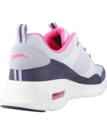 SKECHERS SKECH-AIR COURT BLMT - DAMEN SNEAKER WEISS MIT BLAU- UND FUCHSIA-AKZENTEN BLMT