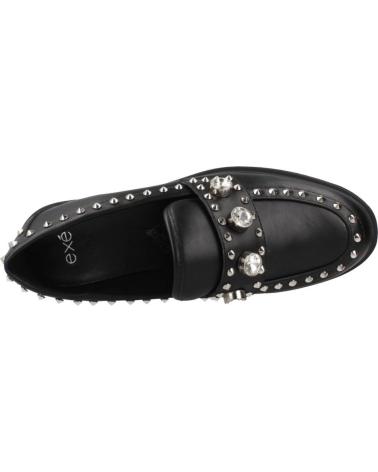 MOCASINES EXE SALINA CON TACHUELAS Y SUELA TRACK NEGROS BLKSLV BLKSLV