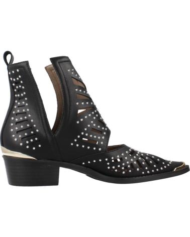 EXE MILAN 017E CUT-OUT STIEFELETTEN MIT NIETEN UND METALLKAPPE SCHWARZ BLACK