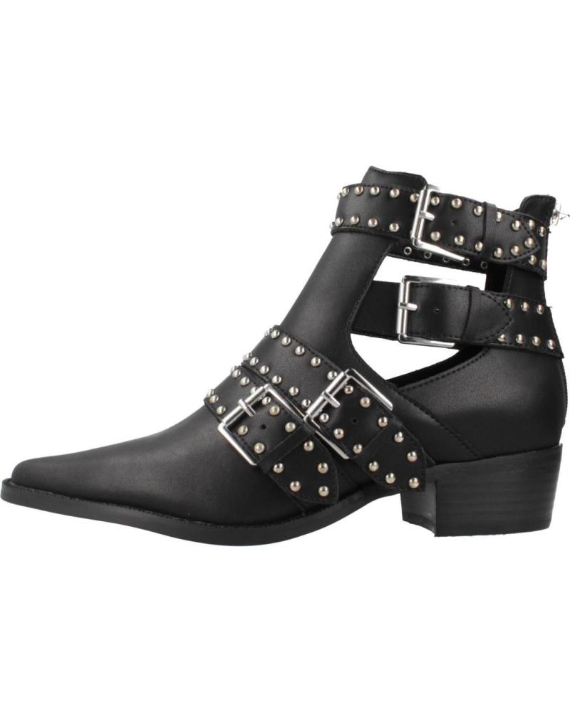 BOTINES EXE MILAN 020E NEGROS CON MÚLTIPLES TIRAS Y TACHUELAS BLACK