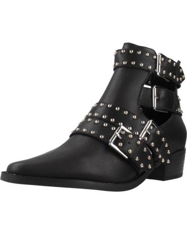 BOTINES EXE MILAN 020E NEGROS CON MÚLTIPLES TIRAS Y TACHUELAS BLACK