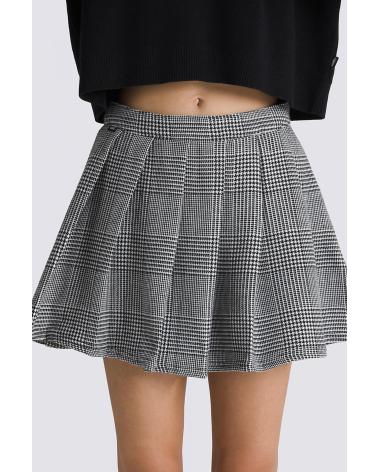 VANS OFF THE WALL NINA PLAID PLEATED FALDA NEGRA BLACK