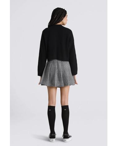 VANS OFF THE WALL NINA PLAID PLEATED FALDA NEGRA BLACK