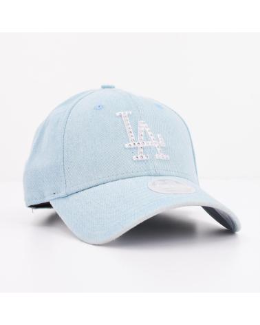 CAPPELLINO NEW ERA LOS ANGELES DODGERS 9FORTY DIAMANTE DENIM CELESTE PSTLBL CELESTE