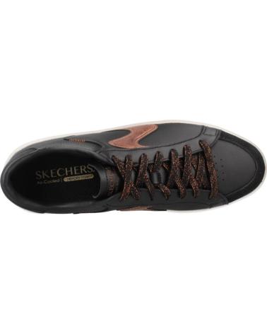 SKECHERS HILAND QUITE CHIC BKBR - TÊNIS CASUAIS PRETOS BKBR