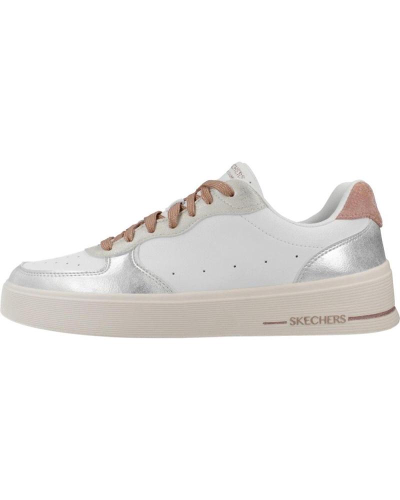 SKECHERS HILAND SOFT METALS WHITE SNEAKERS WM WMLT WMLT