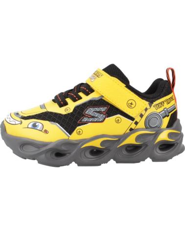 SKECHERS TÊNIS THERMO-FLASH TRUCK YLBK AMARELOS COM LUZES YLBK